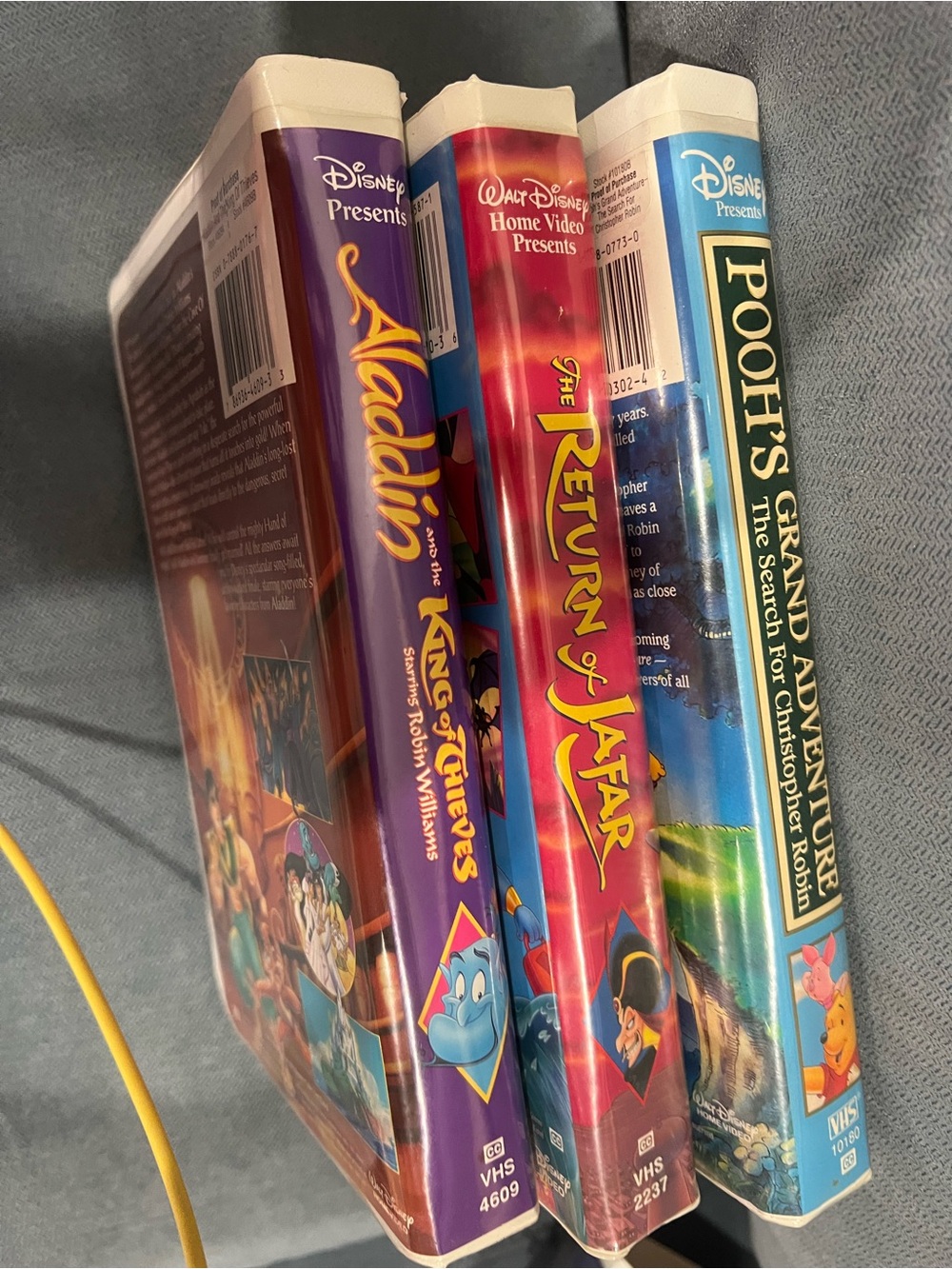 Disney VHS Set - Purple, Red, Blue Spines